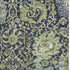 5' X 8' Fern Green Navy Blue And Ivory Damask Washable Area Rug With UV Protection