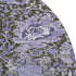 8' X 8' Purple Gray And Silver Damask Washable Round Rug With UV Protection