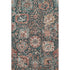 9' X 12' Salmon Teal And Peach Damask Washable Area Rug With UV Protection