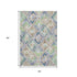 5' X 8' Beige Green And Blue Geometric Washable Area Rug With UV Protection
