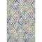 5' X 8' Beige Green And Blue Geometric Washable Area Rug With UV Protection