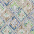 5' X 8' Beige Green And Blue Geometric Washable Area Rug With UV Protection