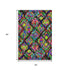 5' X 8' Black Red Pink And Green Geometric Washable Area Rug With UV Protection