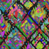5' X 8' Black Red Pink And Green Geometric Washable Area Rug With UV Protection