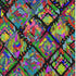 5' X 8' Black Red Pink And Green Geometric Washable Area Rug With UV Protection