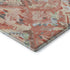 5' X 8' Coral Sky Blue And Mauve Geometric Washable Area Rug With UV Protection