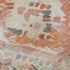 5' X 8' Coral Sky Blue And Mauve Geometric Washable Area Rug With UV Protection