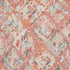5' X 8' Coral Sky Blue And Mauve Geometric Washable Area Rug With UV Protection