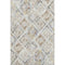 5' X 8' Ivory Brown And Gray Geometric Washable Area Rug With UV Protection