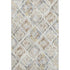 5' X 8' Ivory Brown And Gray Geometric Washable Area Rug With UV Protection