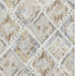 5' X 8' Ivory Brown And Gray Geometric Washable Area Rug With UV Protection