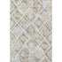 5' X 8' Ivory Brown And Gray Geometric Washable Area Rug With UV Protection