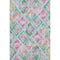 5' X 8' Lavender Teal And Orange Geometric Washable Area Rug With UV Protection