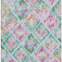 5' X 8' Lavender Teal And Orange Geometric Washable Area Rug With UV Protection