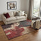 5' X 8' Brick Red Mauve And Beige Abstract Washable Area Rug With UV Protection