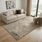 5' X 8' Coffee Beige And Ivory Abstract Washable Area Rug With UV Protection