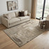 5' X 8' Coffee Beige And Ivory Abstract Washable Area Rug With UV Protection