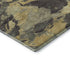 5' X 8' Charcoal And Gold Abstract Washable Area Rug With UV Protection