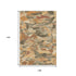 9' X 12' Copper Gray And Taupe Abstract Washable Area Rug With UV Protection