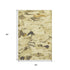 5' X 8' Gold Beige And Wheat Abstract Washable Area Rug With UV Protection