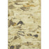 5' X 8' Gold Beige And Wheat Abstract Washable Area Rug With UV Protection