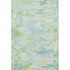 8' Mint Green Sky Blue And Ivory Abstract Washable Area Rug With UV Protection