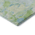 8' Mint Green Sky Blue And Ivory Abstract Washable Area Rug With UV Protection