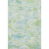 9' X 12' Mint Green Sky Blue And Ivory Abstract Washable Area Rug With UV Protection