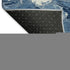 5' X 8' Navy Blue And Ivory Abstract Washable Area Rug With UV Protection