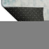 8' X 8' Teal Gray And Silver Abstract Washable Round Rug With UV Protection