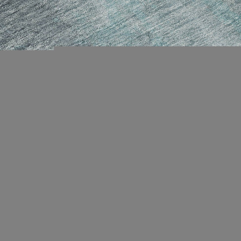 8' X 8' Teal Gray And Silver Abstract Washable Round Rug With UV Protection