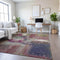9' X 12' Blush Purple And Gray Abstract Washable Area Rug With UV Protection