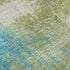 8' X 8' Lime Green Teal And Ivory Abstract Washable Round Rug With UV Protection