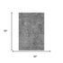 5' X 8' Gray And Charcoal Abstract Washable Area Rug With UV Protection