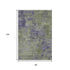 8' Olive Green And Purple Abstract Washable Area Rug With UV Protection