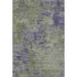 8' Olive Green And Purple Abstract Washable Area Rug With UV Protection