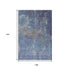 9' X 12' Blue Gray And Silver Abstract Washable Area Rug With UV Protection