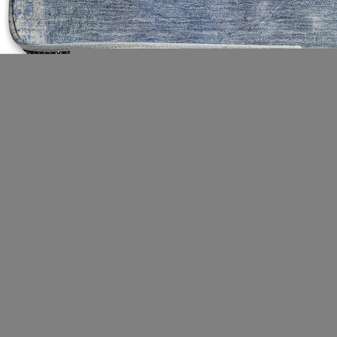 9' X 12' Blue Gray And Silver Abstract Washable Area Rug With UV Protection