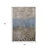 5' X 8' Khaki Blue And Ivory Polka Dot Washable Area Rug With UV Protection