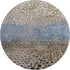 8' X 8' Khaki Blue And Ivory Polka Dot Washable Round Rug With UV Protection