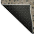 8' X 8' Khaki Blue And Ivory Polka Dot Washable Round Rug With UV Protection