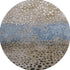 8' X 8' Khaki Blue And Ivory Polka Dot Washable Round Rug With UV Protection