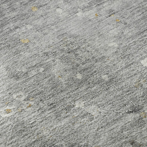5' X 8' Gray Gold And Ivory Oriental Washable Area Rug With UV Protection