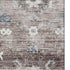 8' Taupe Blue And Beige Oriental Washable Area Rug With UV Protection