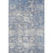 8' Blue Gray And Silver Floral Washable Area Rug With UV Protection