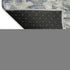 8' Blue Gray And Silver Floral Washable Area Rug With UV Protection