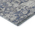 8' Blue Gray And Silver Floral Washable Area Rug With UV Protection