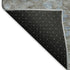 8' Gray And Blue Floral Washable Area Rug With UV Protection