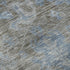 8' Gray And Blue Floral Washable Area Rug With UV Protection