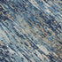8' Navy Blue Ivory And Gray Striped Washable Area Rug With UV Protection